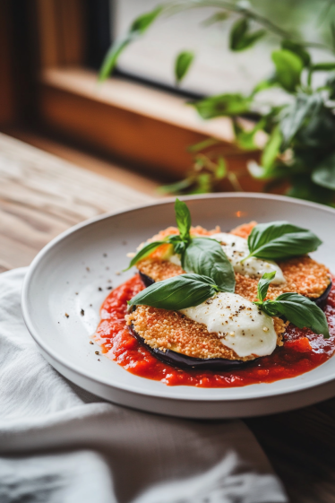 Eggplant Parmesan crispy