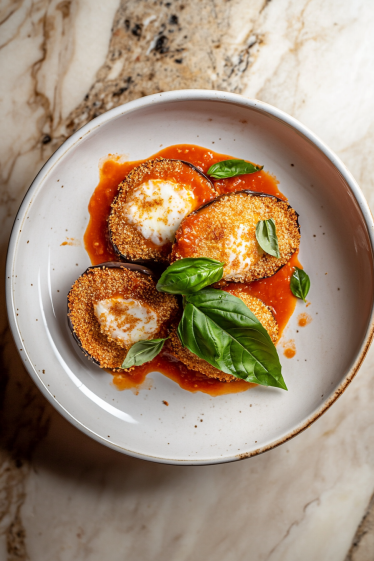 Eggplant Parmesan fried