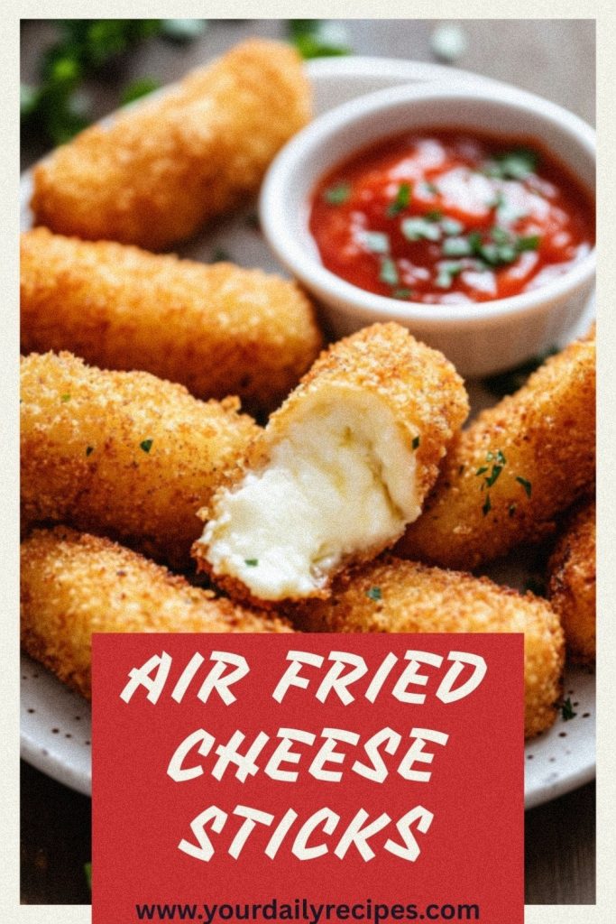 Air fried cheese sticks