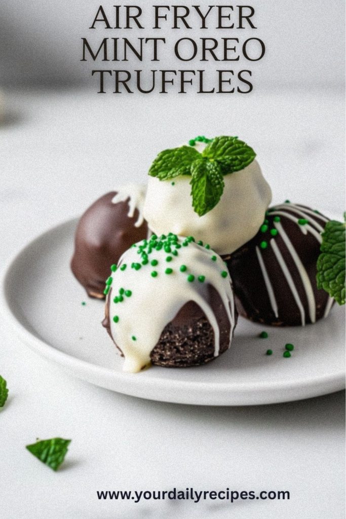 Air fryer Mint Oreo truffles