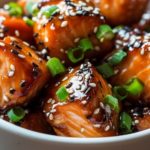 Honey garlic salmon bite in air fryer