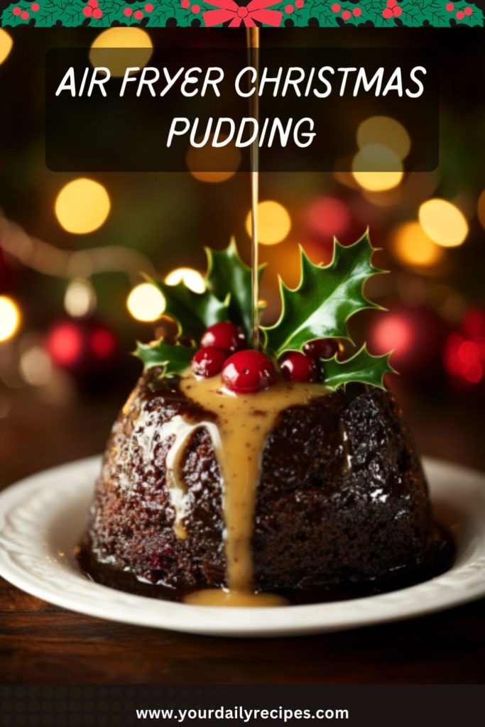 air fryer Christmas pudding