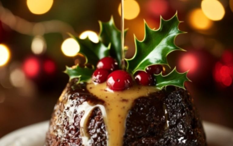 air fryer Christmas puddings